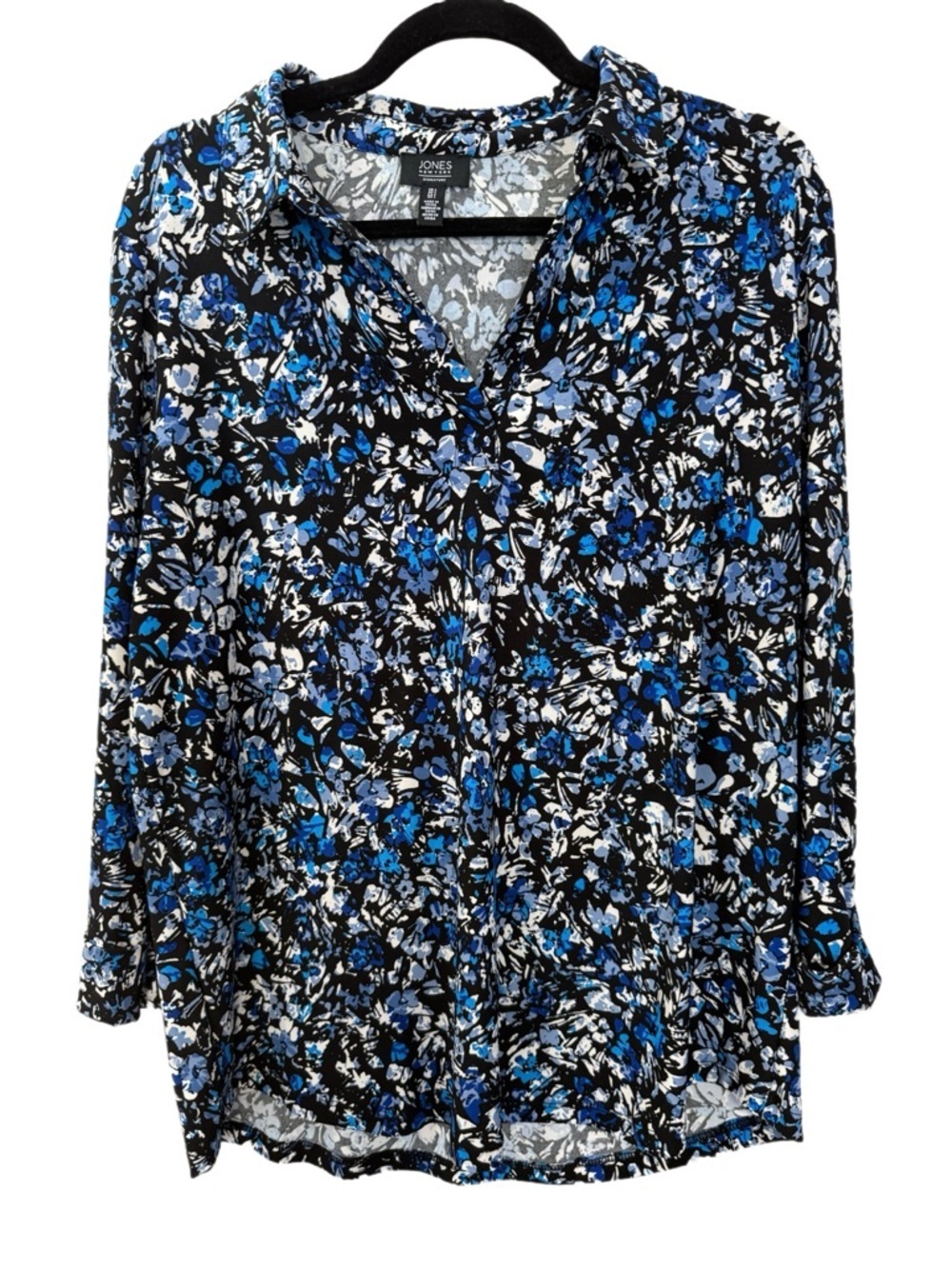 EUC Jone New York V-Neck 3/4 Sleeve Top, Size Large (12/14)